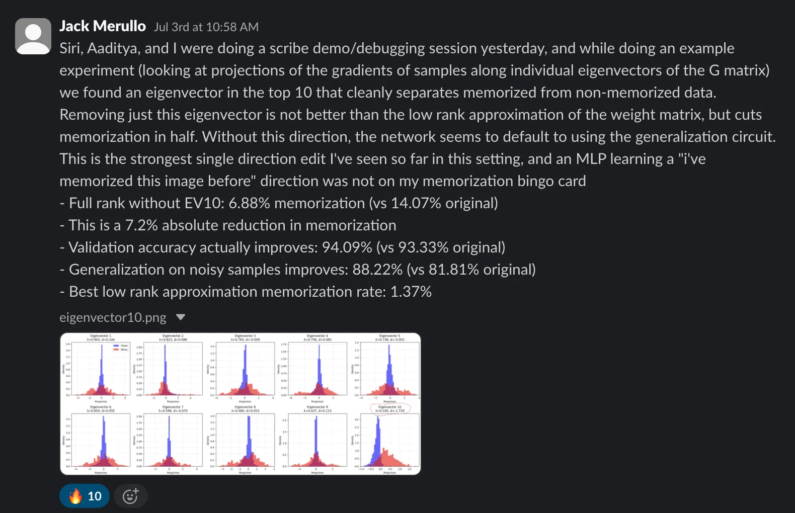 Eigenvector analysis for vision transformer weight pruning